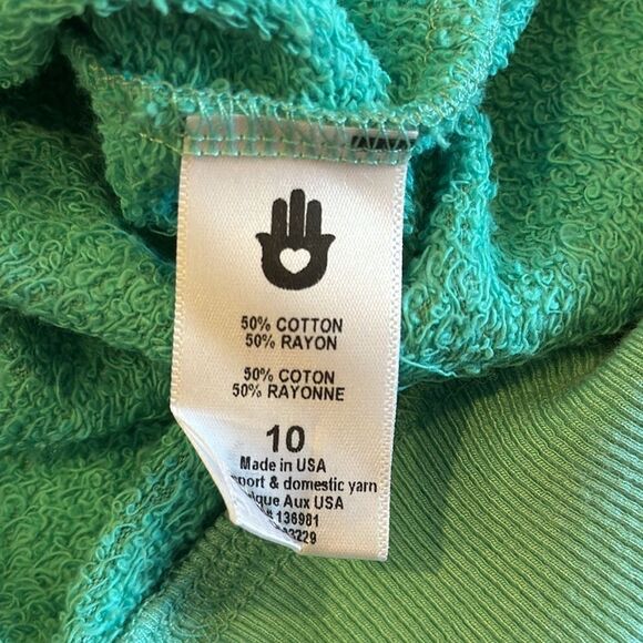 Spiritual Gangster Girls Teal Grateful Sunshine Zip-up Hoodie - Size 10 - Picture 8 of 8